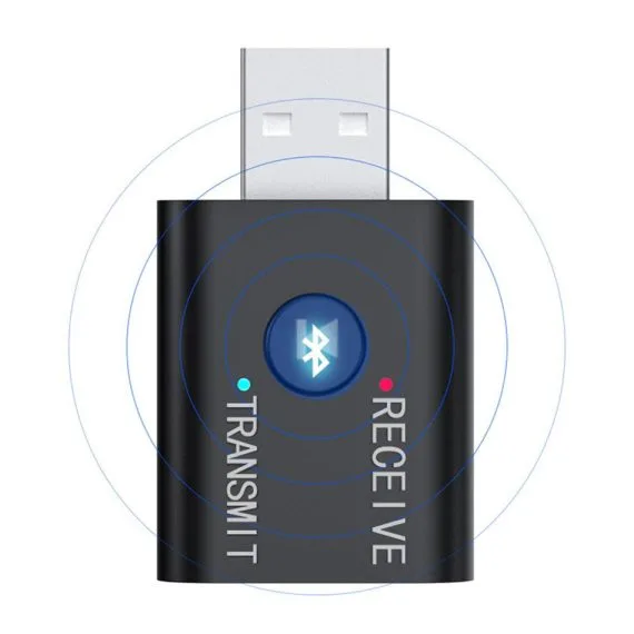 משדר בלוטוס עם חיבור USB ל-2 יציאות AUX